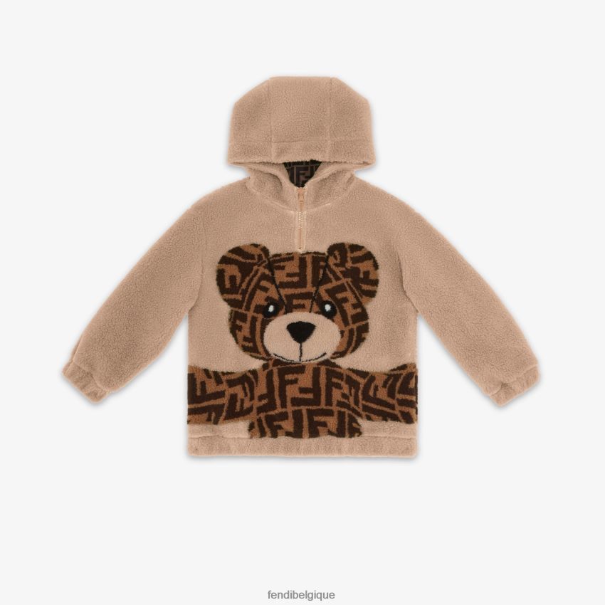 vêtements Fendi sweat-shirt ours en laine beige enfants 8X8J2J2846 Fendi Belgique