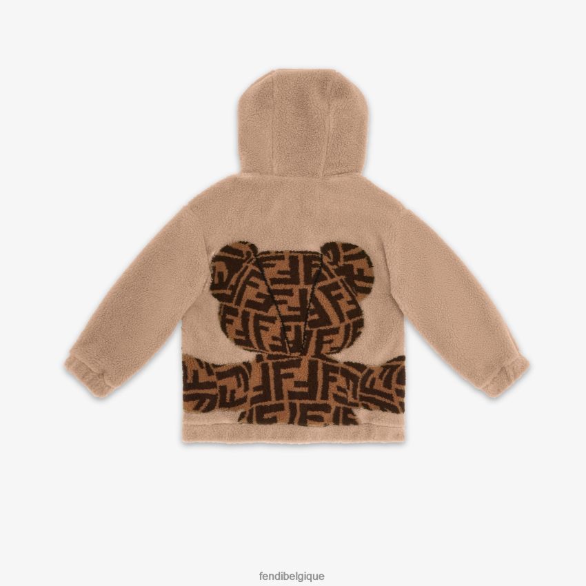 vêtements Fendi sweat-shirt ours en laine beige enfants 8X8J2J2846 Fendi Belgique
