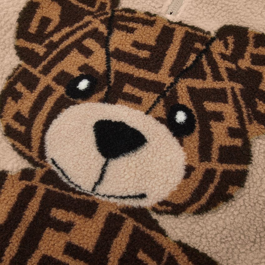 vêtements Fendi sweat-shirt ours en laine beige enfants 8X8J2J2846 Fendi Belgique