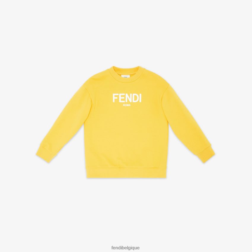 vêtements Fendi sweat-shirt rom jaune enfants 8X8J2J2898 Fendi Lunette De Soleil