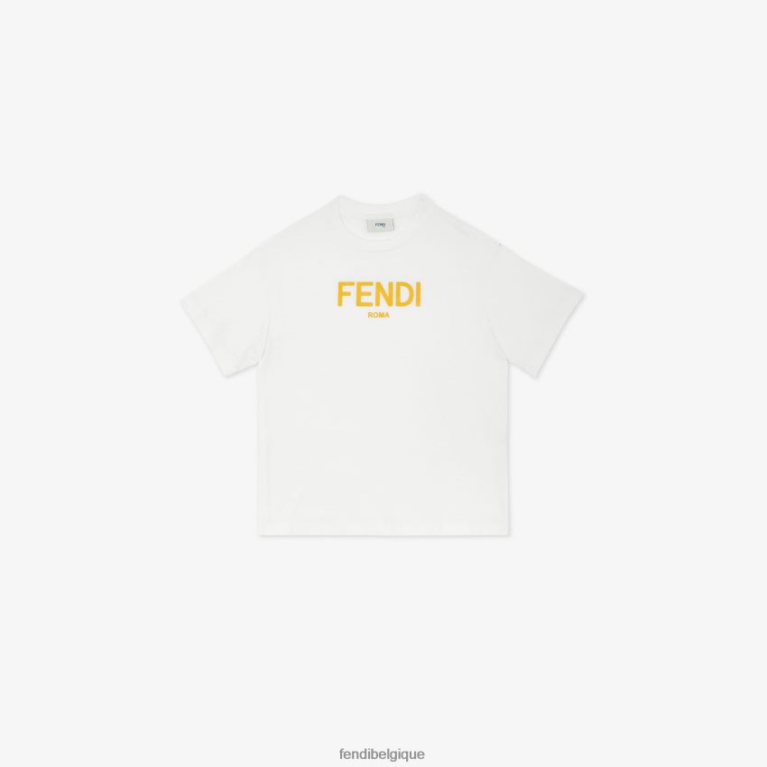 vêtements Fendi t-shirt rome en jersey blanc enfants 8X8J2J2889 Fendi Lunette De Soleil