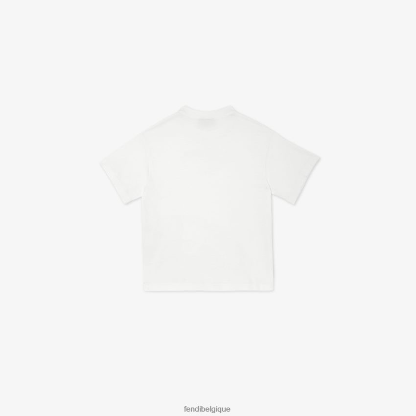 vêtements Fendi t-shirt rome en jersey blanc enfants 8X8J2J2889 Fendi Lunette De Soleil