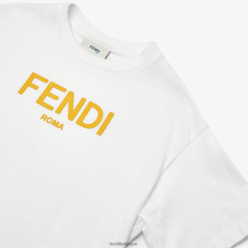 vêtements Fendi t-shirt rome en jersey blanc enfants 8X8J2J2889 Fendi Lunette De Soleil