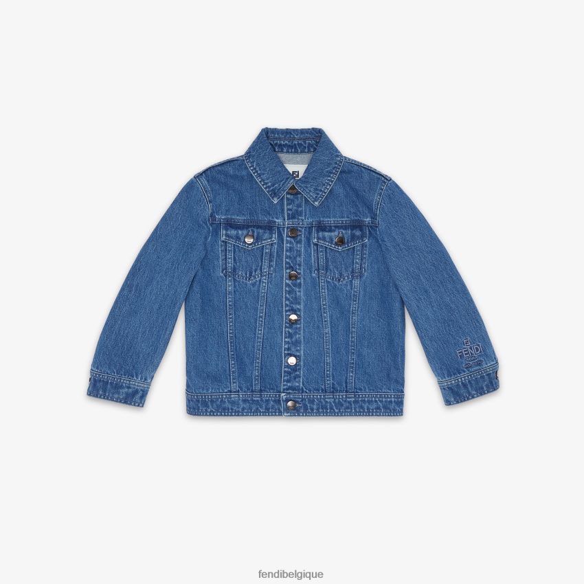 vêtements Fendi veste en jean enfant bleu enfants 8X8J2J2919 Fendi Lunette De Soleil