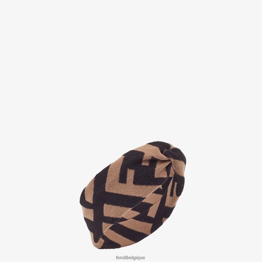 accessoires Fendi bande multilaine et viscose brun femmes 8X8J2J284 Fendi Belgique