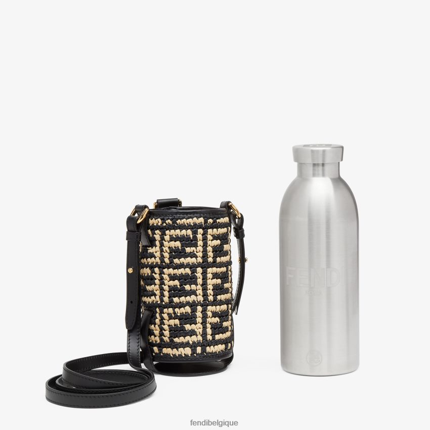 accessoires Fendi porte-flacon en raphia beige femmes 8X8J2J335 Fendi Belgique