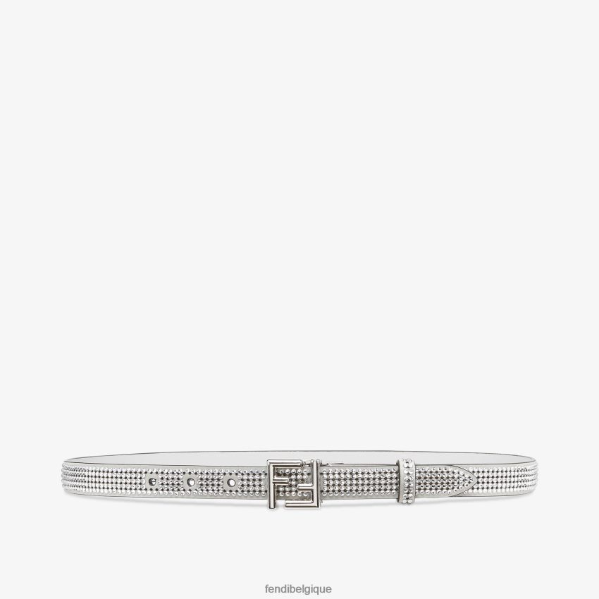 accessoires Fendi ceinture avec cristaux all-over gris femmes 8X8J2J165 Fendi Lunette De Soleil