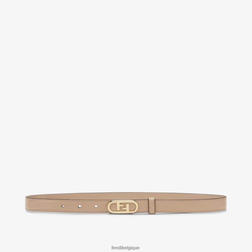 accessoires Fendi ceinture en cuir colombe beige femmes 8X8J2J326 Fendi Belgique