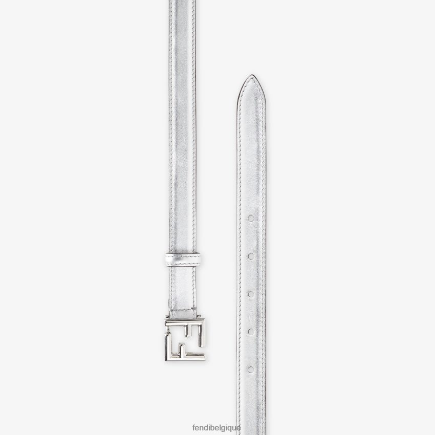 accessoires Fendi ceinture en cuir ff argent femmes 8X8J2J163 Fendi Sac
