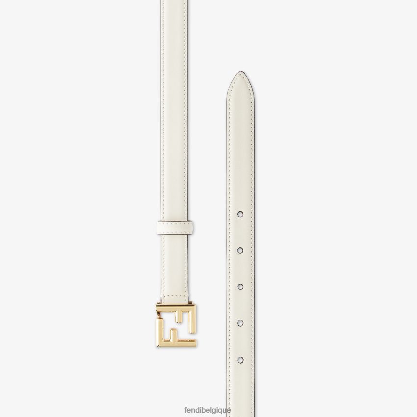 accessoires Fendi ceinture en cuir ff blanc femmes 8X8J2J336 Fendi Lunette De Soleil