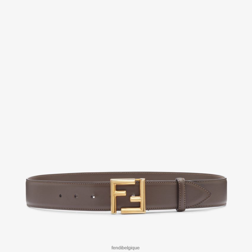 accessoires Fendi ceinture en cuir ff brun femmes 8X8J2J278 Fendi Belgique
