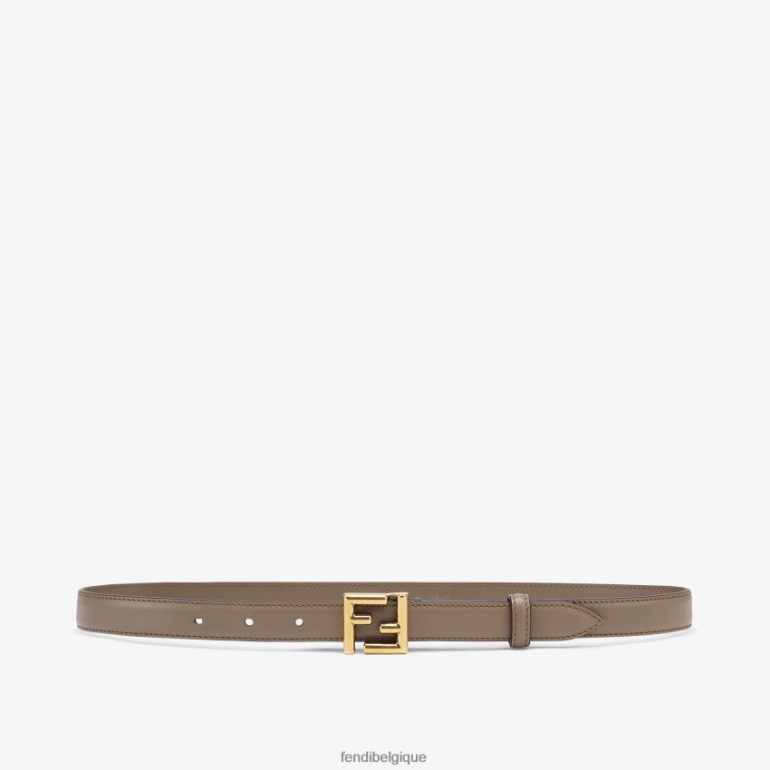 accessoires Fendi ceinture en cuir ff brun femmes 8X8J2J416 Fendi Belgique