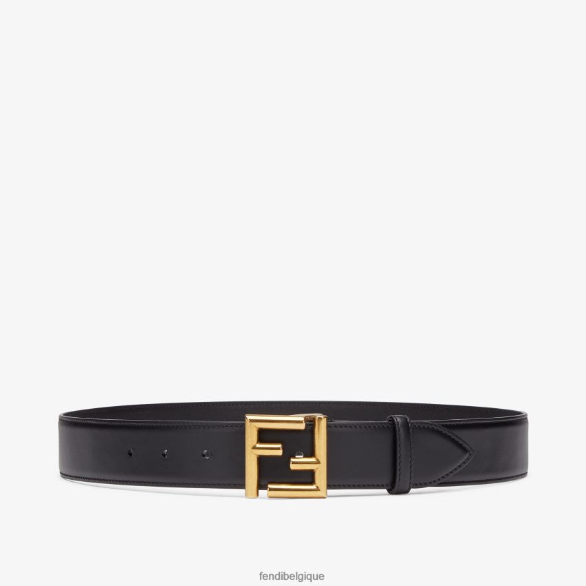 accessoires Fendi ceinture en cuir ff noir femmes 8X8J2J269 Fendi Belgique
