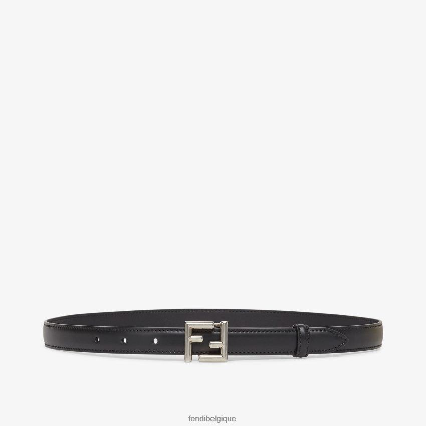 accessoires Fendi ceinture en cuir ff noir femmes 8X8J2J490 Fendi Sac