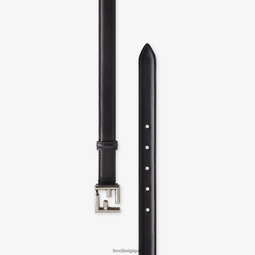 accessoires Fendi ceinture en cuir ff noir femmes 8X8J2J490 Fendi Sac