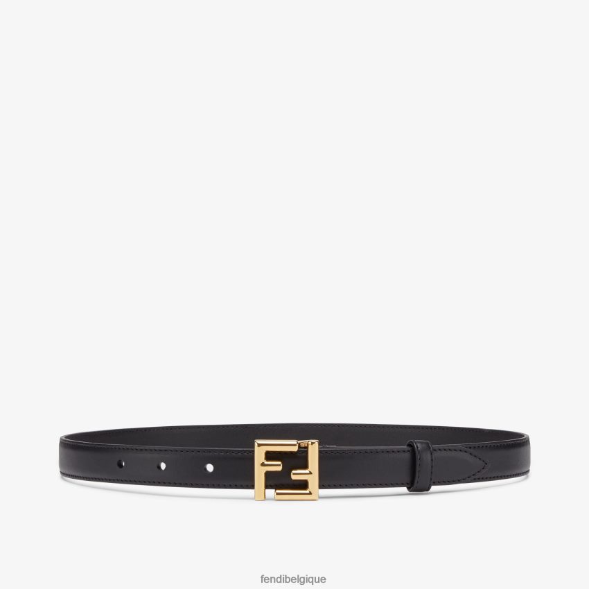 accessoires Fendi ceinture en cuir ff noir femmes 8X8J2J73 Fendi Sac