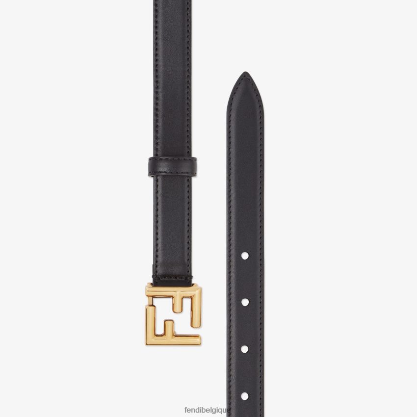accessoires Fendi ceinture en cuir ff noir femmes 8X8J2J73 Fendi Sac