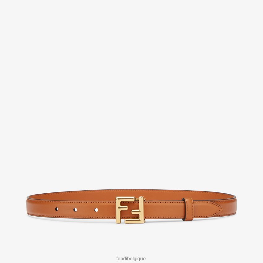 accessoires Fendi ceinture en cuir naturel brun femmes 8X8J2J419 Fendi Belgique