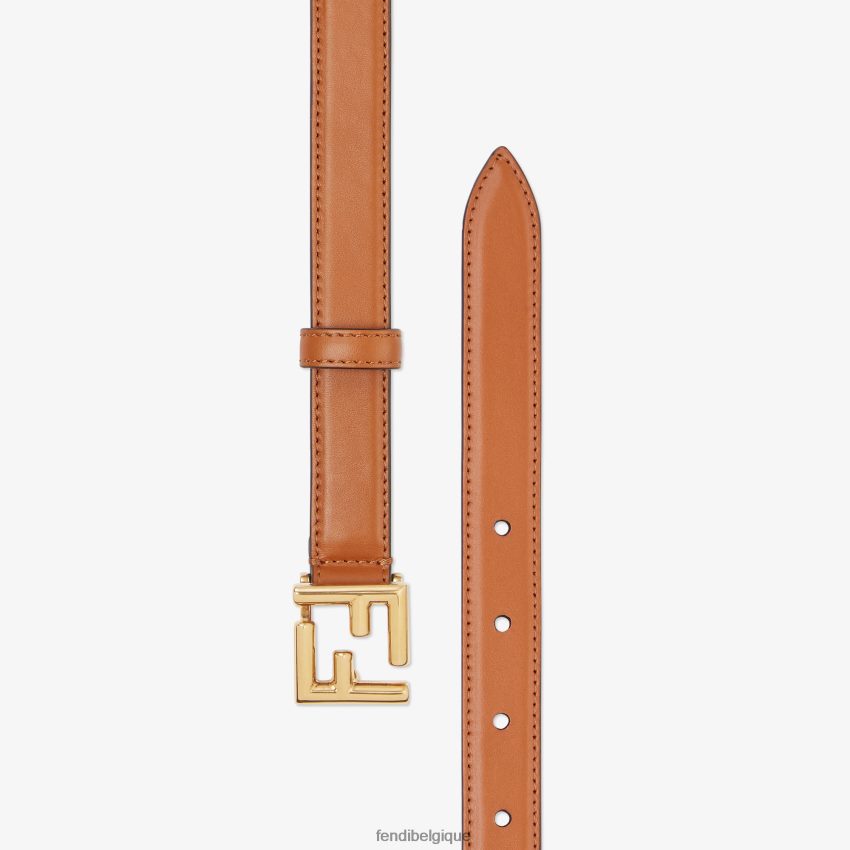 accessoires Fendi ceinture en cuir naturel brun femmes 8X8J2J419 Fendi Belgique