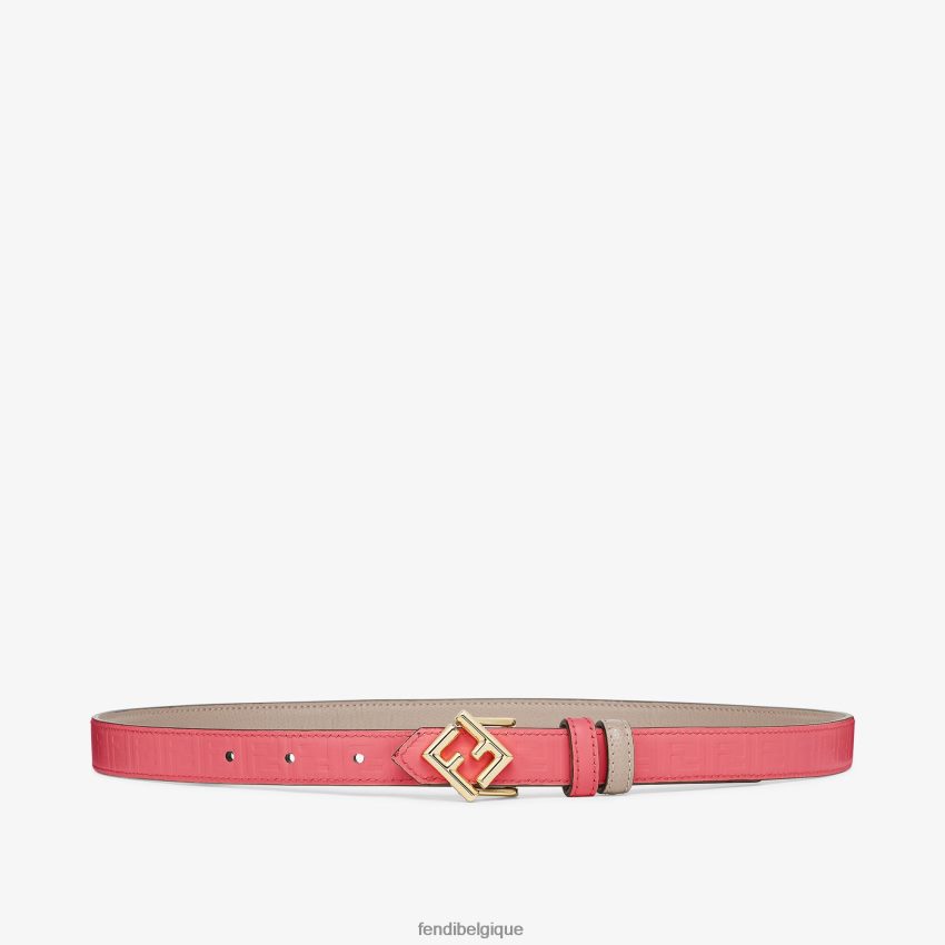 accessoires Fendi ceinture réversible en cuir beige femmes 8X8J2J223 Fendi Sac