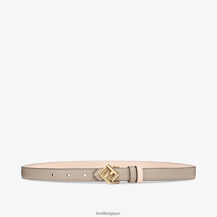 accessoires Fendi ceinture réversible en cuir tourterelle gris femmes 8X8J2J29 Fendi Belgique