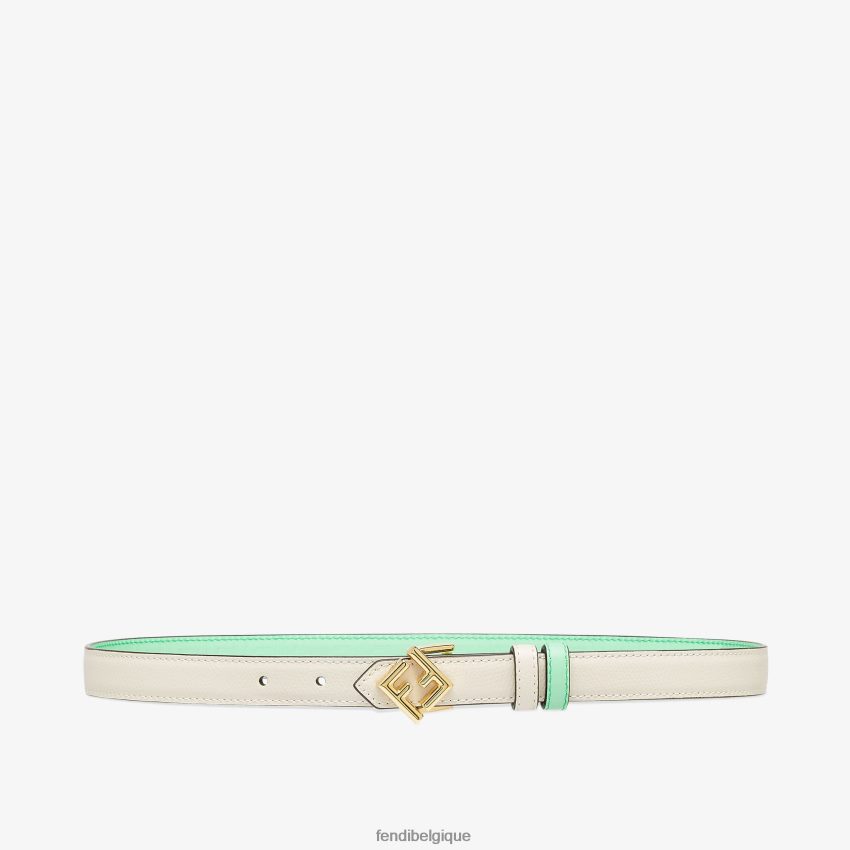 accessoires Fendi ceinture réversible en cuir vert femmes 8X8J2J198 Fendi Lunette De Soleil
