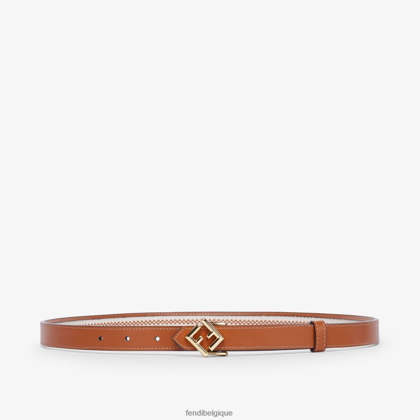 accessoires Fendi ceinture réversible en toile et cuir brun femmes 8X8J2J97 Fendi Sac