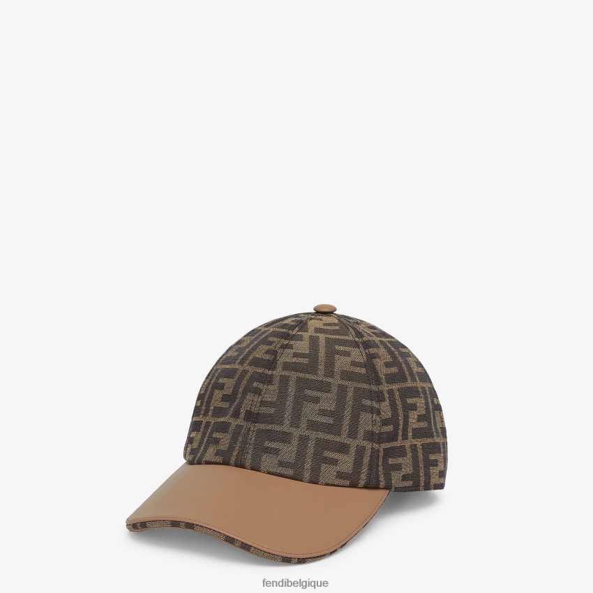 accessoires Fendi casquette de baseball en tissu jacquard ff brun femmes 8X8J2J241 Fendi Sac