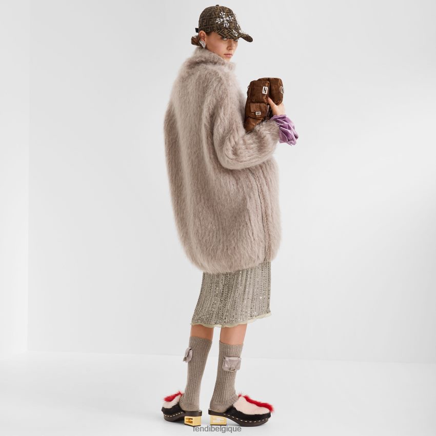 accessoires Fendi casquette de baseball en tissu jacquard ff brun femmes 8X8J2J288 Fendi Lunette De Soleil