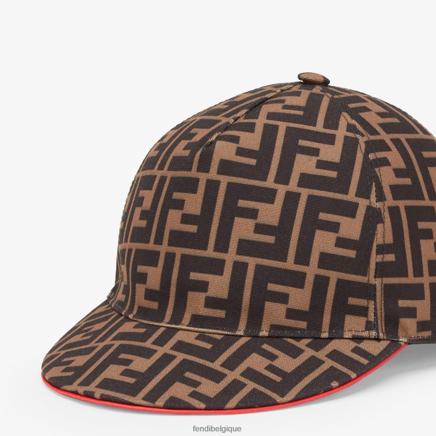 accessoires Fendi casquette de baseball multitissu brun femmes 8X8J2J65 Fendi Belgique