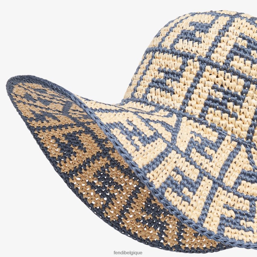 accessoires Fendi chapeau en raphia ff multicolore femmes 8X8J2J87 Fendi Lunette De Soleil