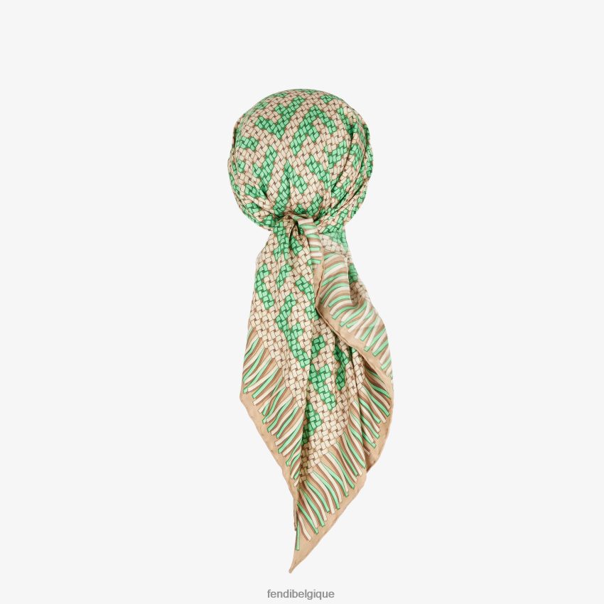accessoires Fendi chapeau en soie vert femmes 8X8J2J183 Fendi Lunette De Soleil