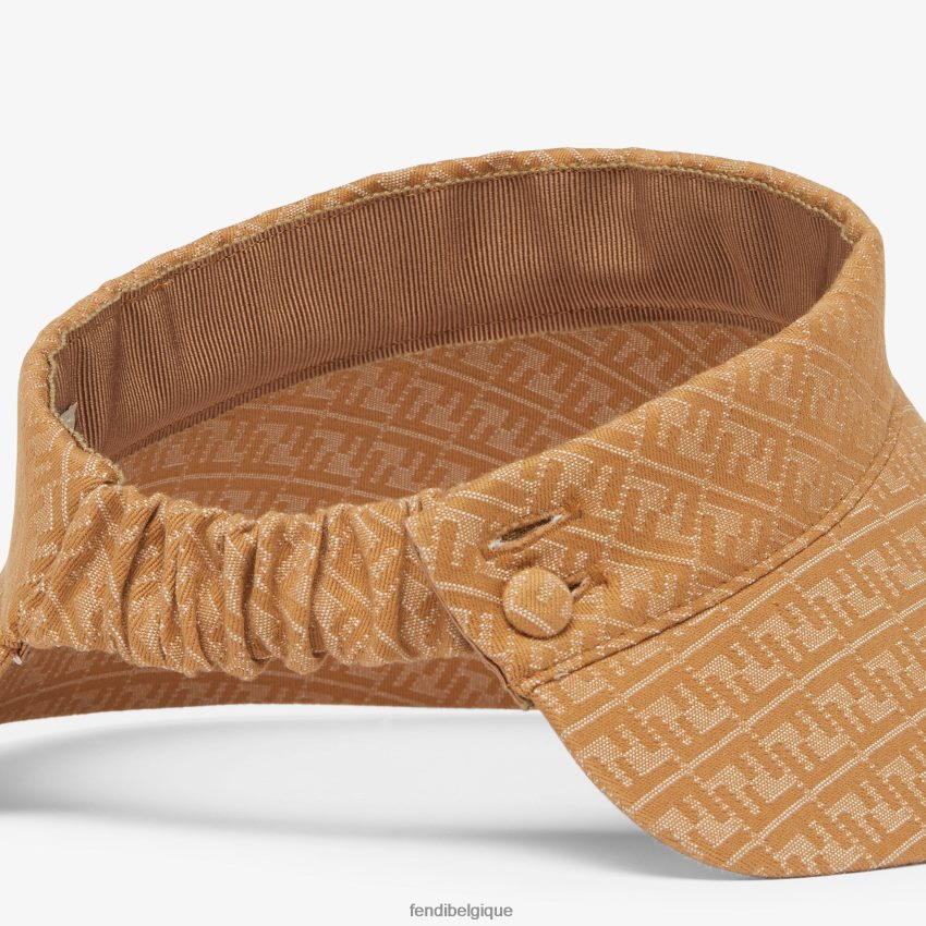 accessoires Fendi visière caramel effet denim brun femmes 8X8J2J212 Fendi Belgique