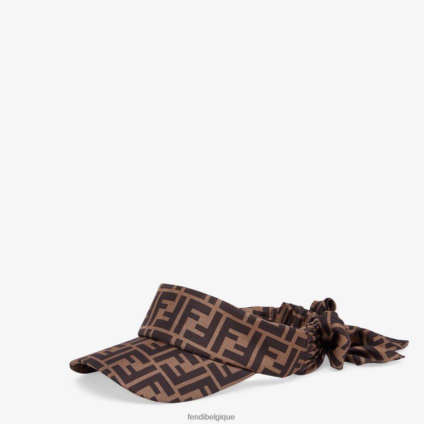 accessoires Fendi visière en sergé brun femmes 8X8J2J363 Fendi Lunette De Soleil