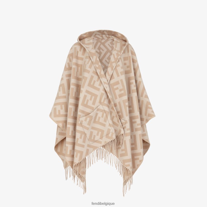 accessoires Fendi poncho en cachemire beige femmes 8X8J2J274 Fendi Sac