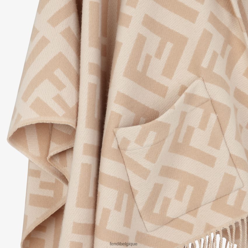 accessoires Fendi poncho en cachemire beige femmes 8X8J2J274 Fendi Sac
