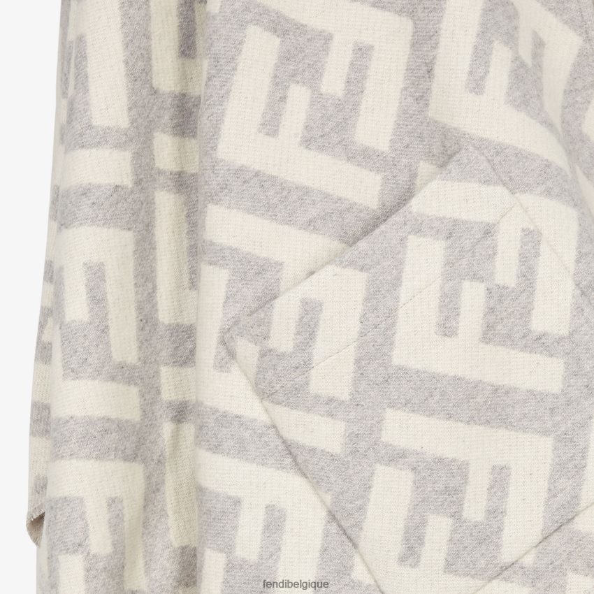 accessoires Fendi poncho en cachemire gris femmes 8X8J2J457 Fendi Sac