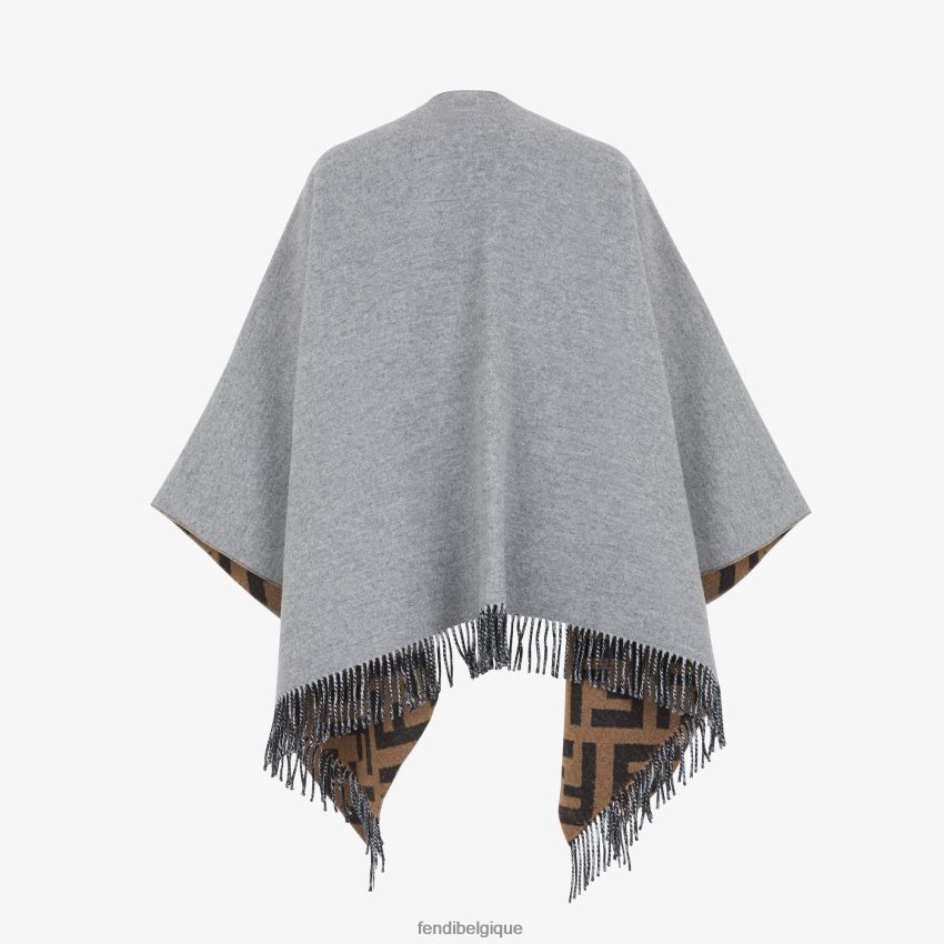 accessoires Fendi poncho en laine et cachemire gris femmes 8X8J2J273 Fendi Lunette De Soleil