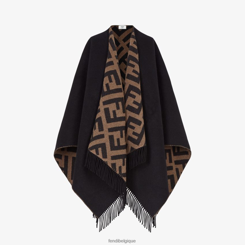 accessoires Fendi poncho en laine et cachemire multicolore femmes 8X8J2J272 Fendi Belgique