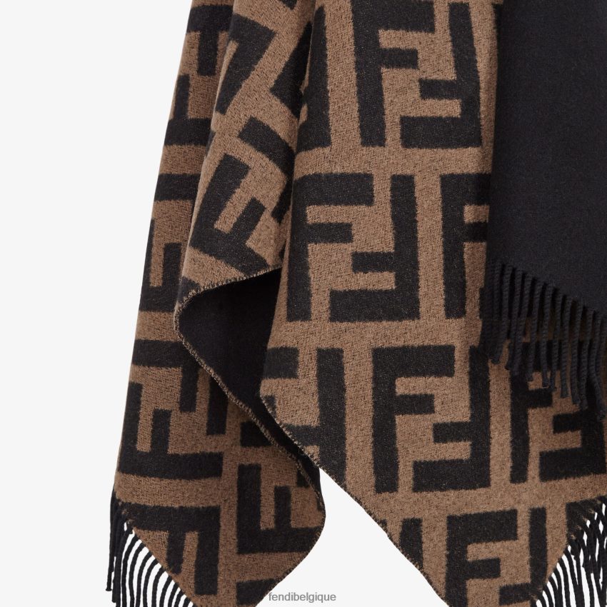 accessoires Fendi poncho en laine et cachemire multicolore femmes 8X8J2J272 Fendi Belgique