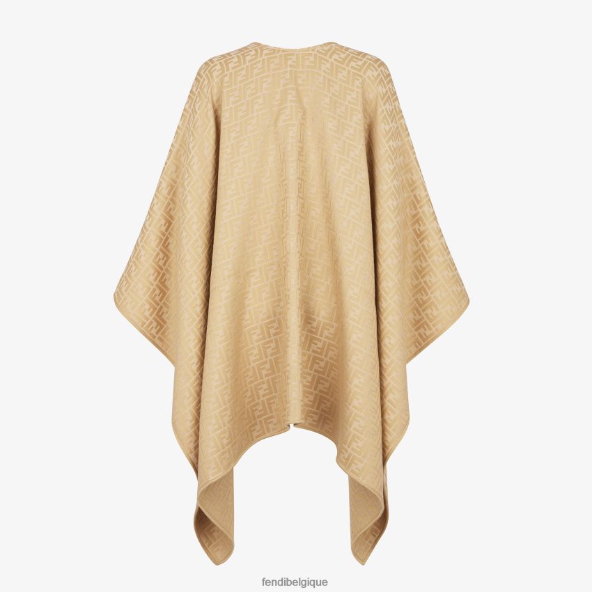 accessoires Fendi poncho en laine et soie brun femmes 8X8J2J55 Fendi Sac