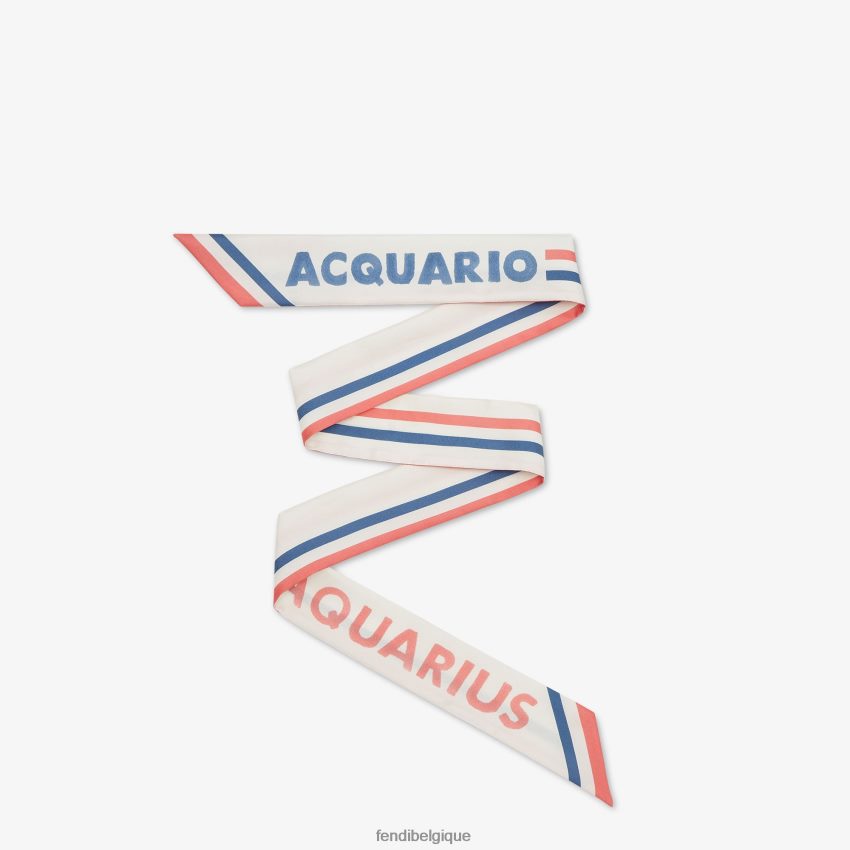 accessoires Fendi bandeau en soie blanc femmes 8X8J2J111 Fendi Lunette De Soleil