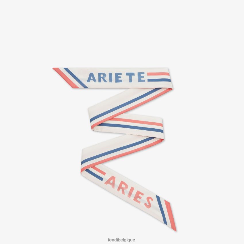 accessoires Fendi bandeau en soie blanc femmes 8X8J2J114 Fendi Lunette De Soleil