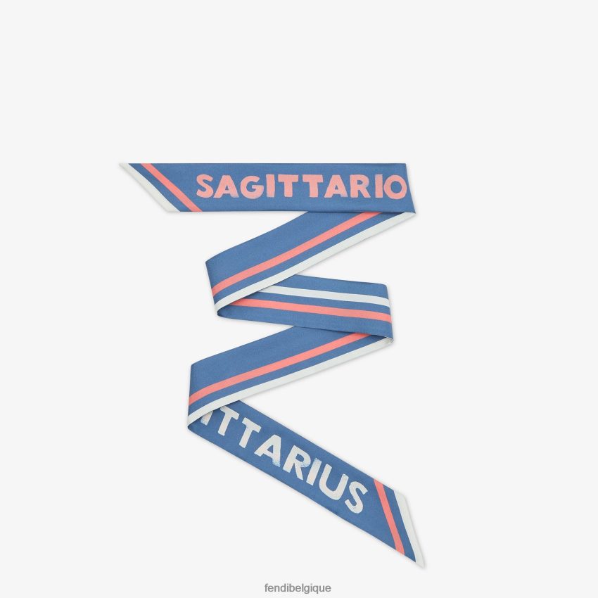 accessoires Fendi bandeau en soie bleu femmes 8X8J2J128 Fendi Belgique