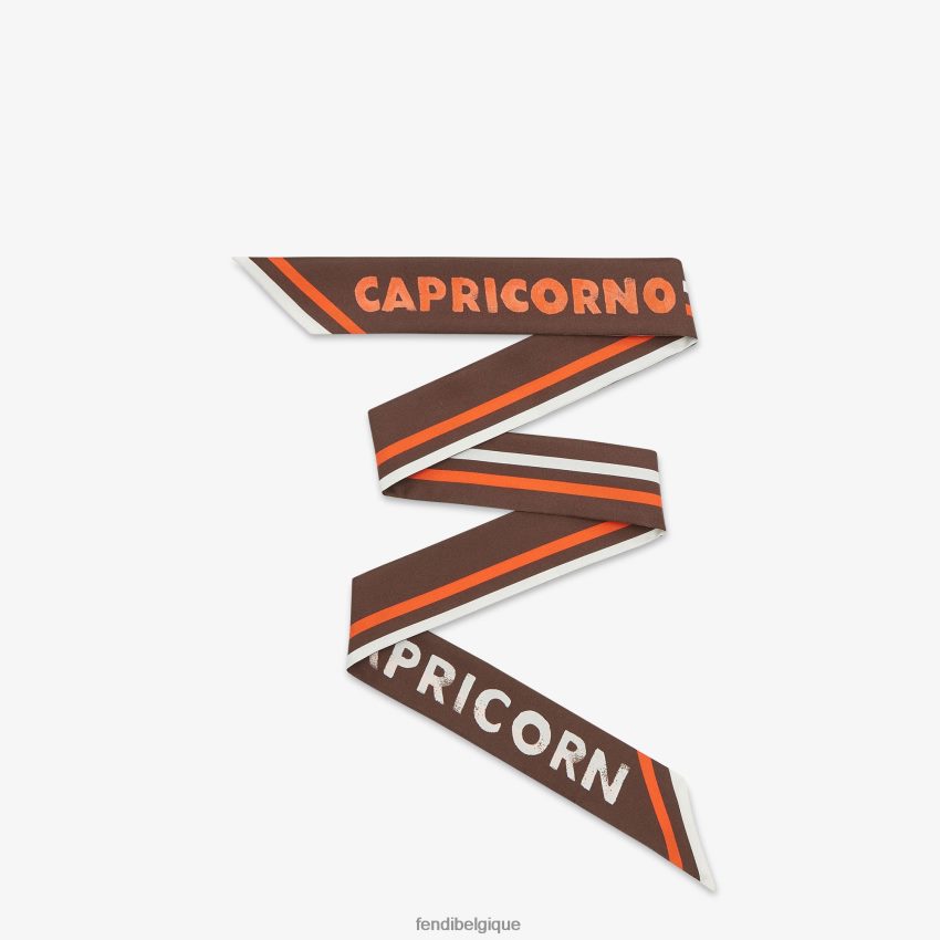 accessoires Fendi bandeau en soie brun femmes 8X8J2J123 Fendi Lunette De Soleil