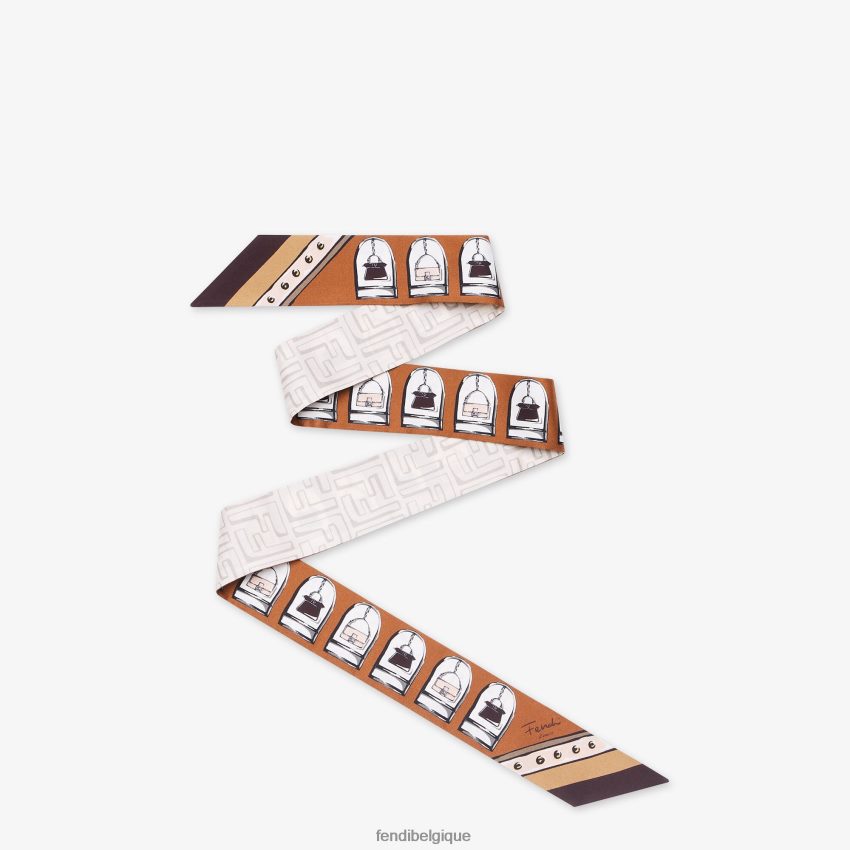 accessoires Fendi bandeau en soie multicolore femmes 8X8J2J24 Fendi Lunette De Soleil