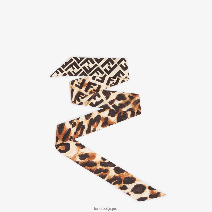 accessoires Fendi bandeau en soie multicolore femmes 8X8J2J472 Fendi Sac