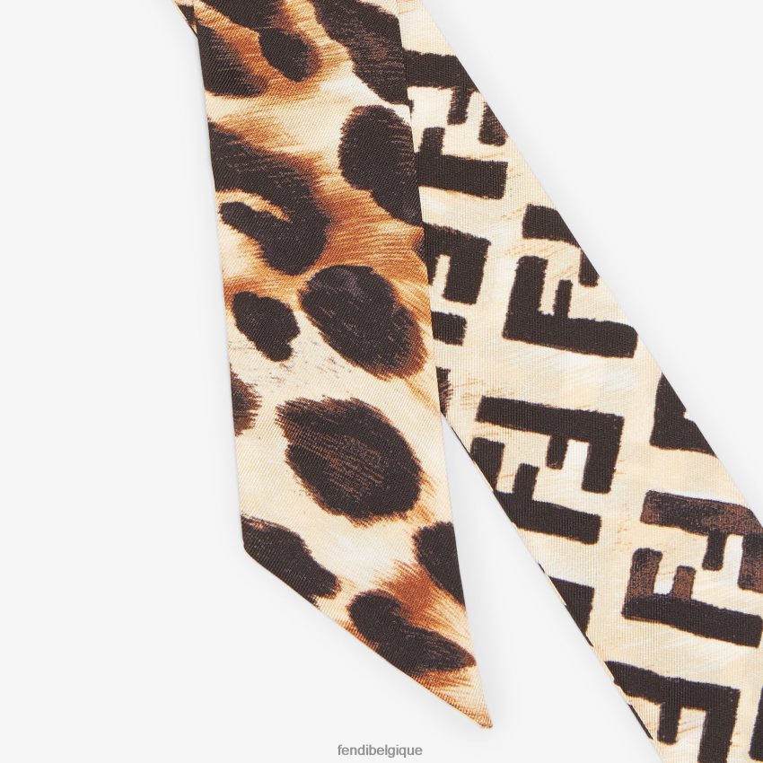 accessoires Fendi bandeau en soie multicolore femmes 8X8J2J472 Fendi Sac