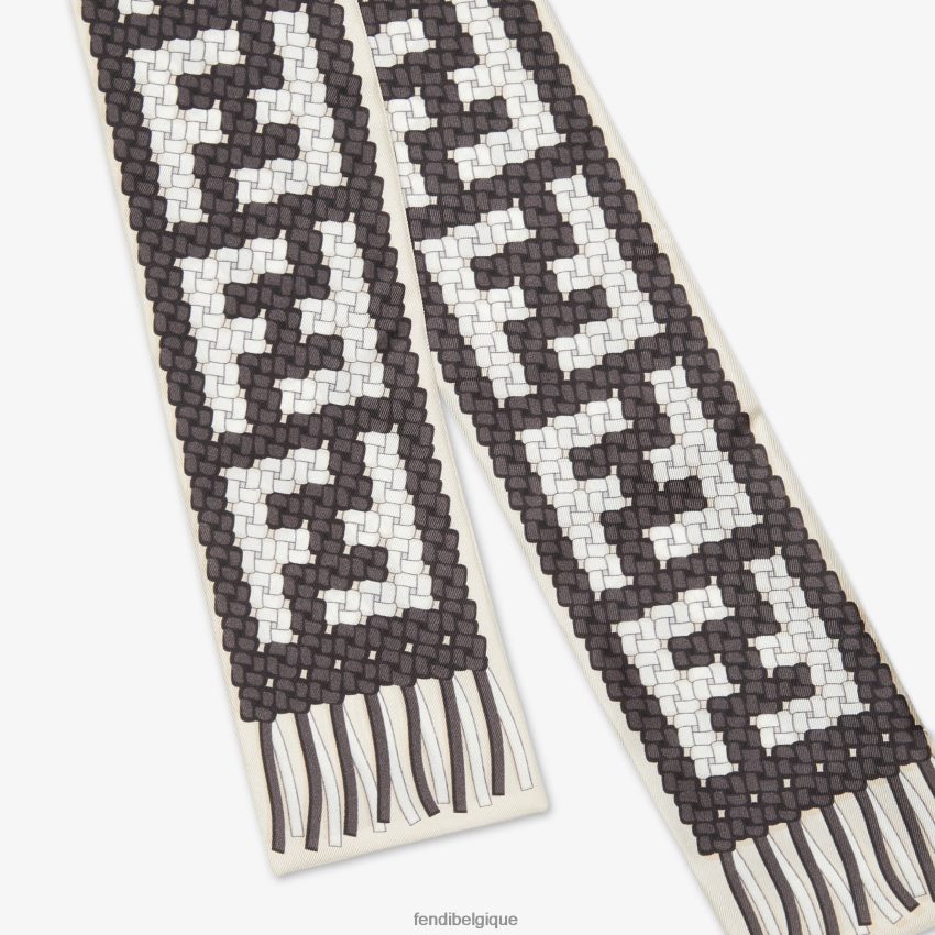 accessoires Fendi bandeau en soie noir femmes 8X8J2J188 Fendi Belgique