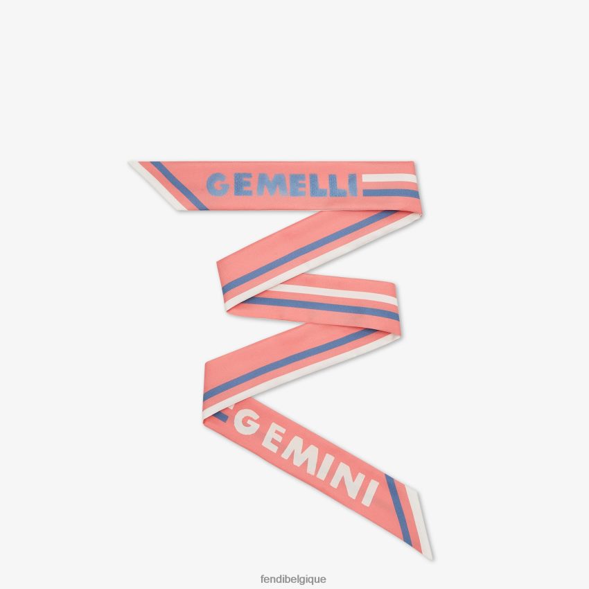 accessoires Fendi bandeau en soie rose femmes 8X8J2J120 Fendi Lunette De Soleil